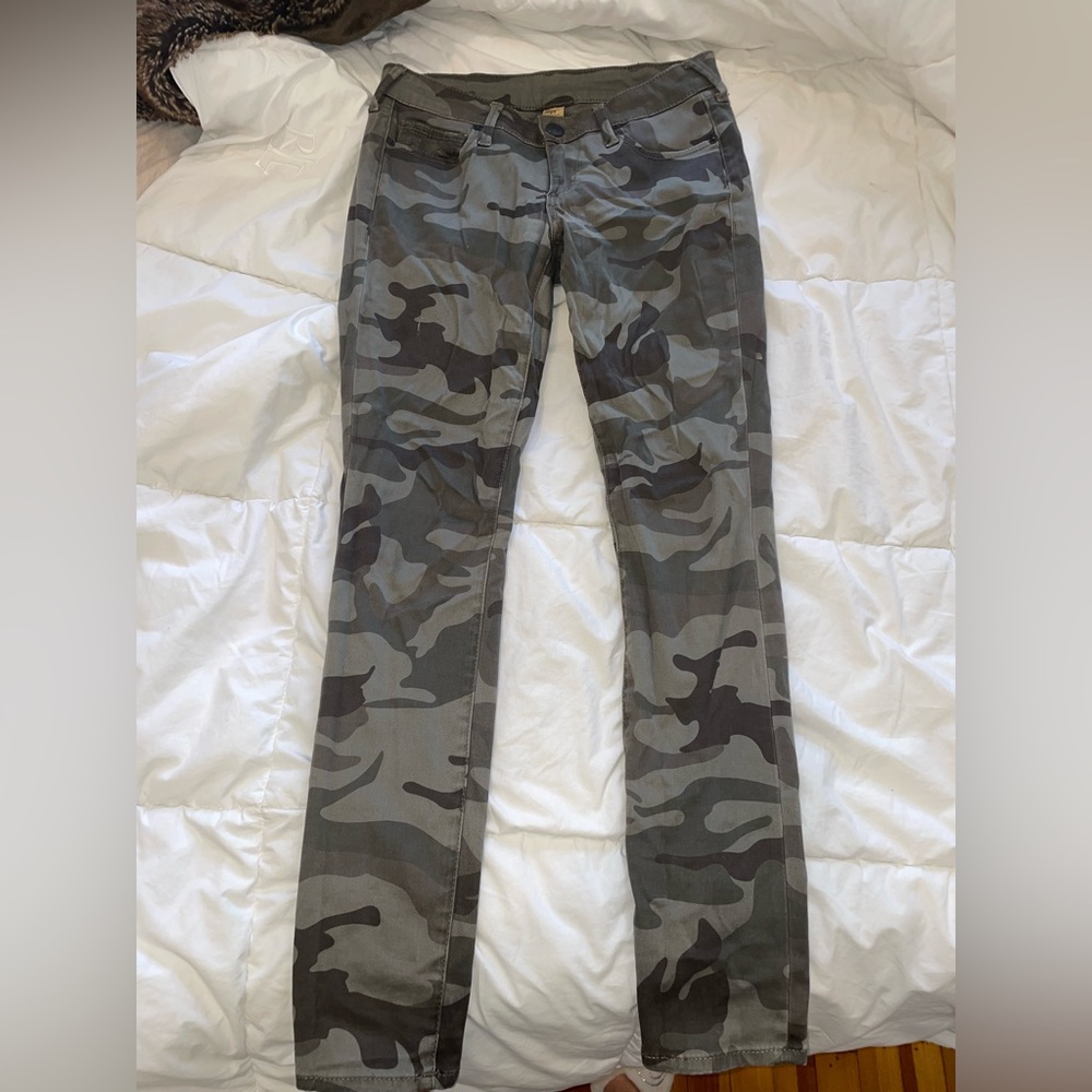 True Religion Women's Halle Camouflage Mid Rise jeans